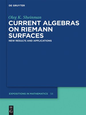 cover image of Current Algebras on Riemann Surfaces